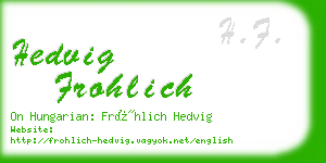 hedvig frohlich business card